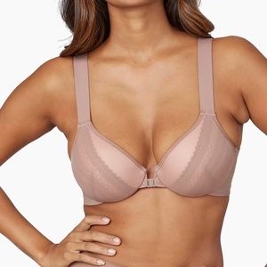 NWT Spanx Bra-llelujah! Illusion-Lace Bra 32 DD Cafe Au Lait Vintage Rose Tan